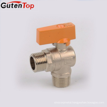 LB Guten top gas shut off valve supply open brass washing angle ball valve